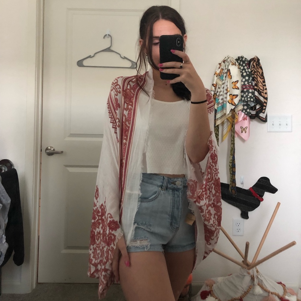 Pasiley print kimono
